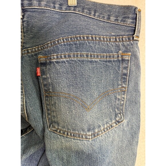 Levi's 501 Medium Wash Button Fly Original Fit Straight Leg Jeans sz 36x30 - Picture 6 of 8